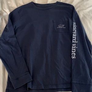 Boys navy blue long sleeve vineyard vines